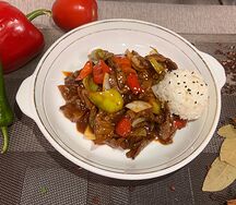 Говядина в остром соусе