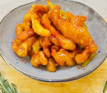 Свинина в кляре в кисло-сладком соусе