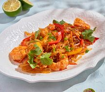 Стекляная лапша с креветками