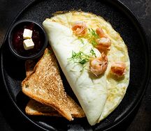 Белковый омлет из пяти яиц