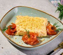 Салат «Мимоза» с копченой форелью