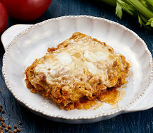 Лазанья с курицей и пастой из гречневой муки