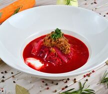 Борщ с мраморной говядиной