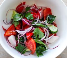 Овощной салат с маслом 