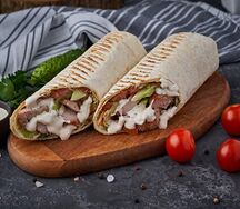 Шаверма XXL сырная с шашлыком из свинины