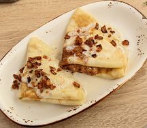 Блинчики с курицей и грибами