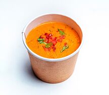 Томатный крем с копченой курицей