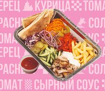 Шаверма на тарелке