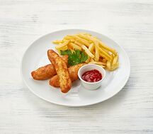 Наггетсы куриные с картофелем фри