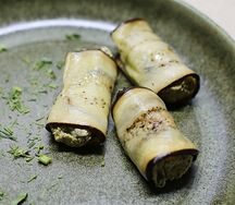 Рулетики из баклажанов с орехами