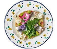 Табуле с киноа и килькой