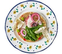 Табуле с киноа и осьминогом