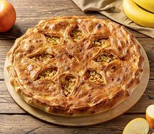 Осетинский пирог с яблоками и бананом