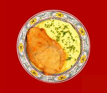 Отбивная из курочки с гарниром