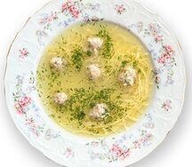 Суп лапша домашняя с фрикадельками