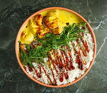 Рис с креветками в ананасовом карри
