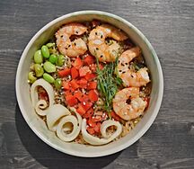 Жареный рис с морепродуктами