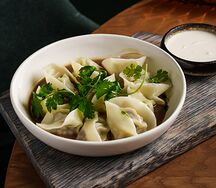 Пельмени с креветками