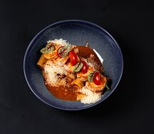 Ригатони с креветками