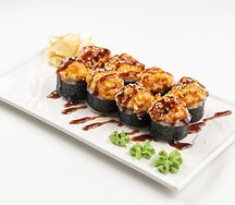 Запеченный ролл с креветкой