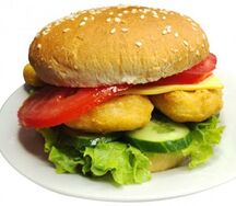 Бургер с наггетсами