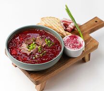 Подкопченный борщ с пастрами