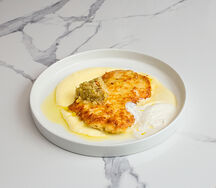 Шницель из индейки с картофельным пюре