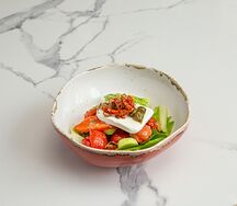 Салат с запечённым болгарским перцем