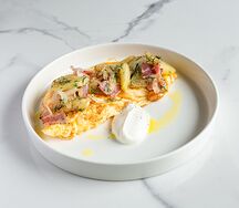 Омлет c картофелем и беконом