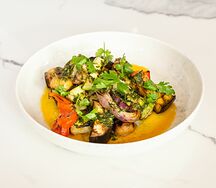 Овощи гриль с соусом чимичурри