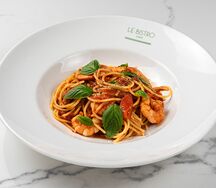 Безглютеновая паста с креветками