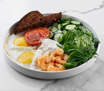 Большой европейский завтрак с креветками