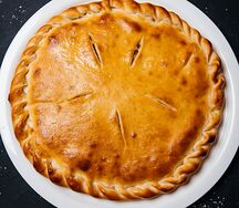 Пирог с картофелем и грибами