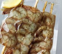 Шашлык из креветок
