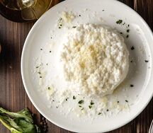 Рис с сливками и сыром пармезан