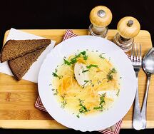 Суп-лапша домашняя с курицей