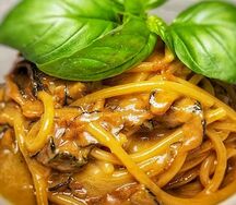 Паста и Noж Креветка-тигр