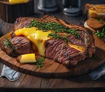 Стейк рибай Четыре сыра