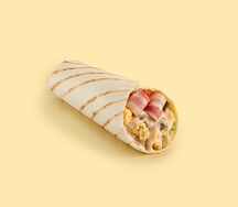 Патата с беконом и омлетом