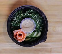 Салат из чуки с лососем