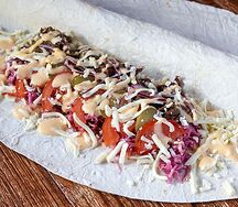 Шаурма с мраморной говядиной с двойным мясом XL