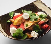 Хрустящие баклажаны с помидорами