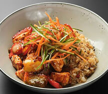 Теппаньяки с курицей с рисом