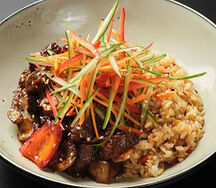 Теппаньяки с говядиной с рисом