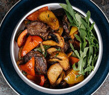 Говядина с картофелем и с грибами