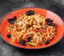 Вок в соусе терияки с курицей