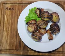 Картофель на мангале с салом