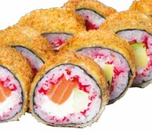 Жареный ролл с лососем