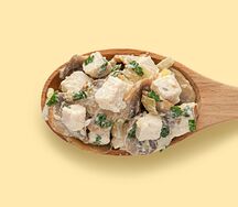 Цыпленок с жареными грибами