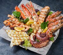 Ассорти морепродуктов гриль